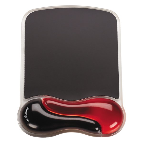 Kensington Duo Gel Mouse Pad Wrist Rest, Red K62402AM